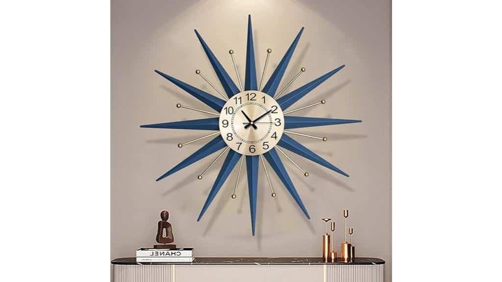 22 inch decorative metal clock