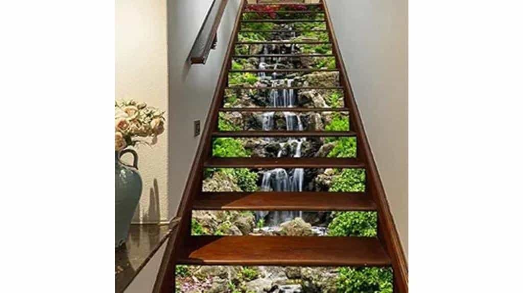 3d waterfall stair stickers