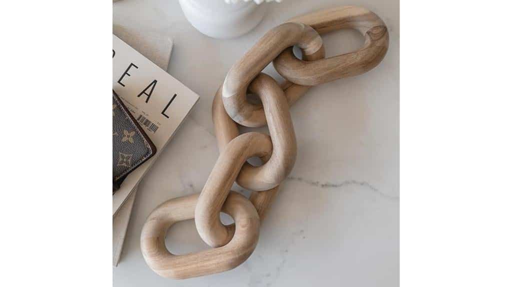 acacia wood chain link