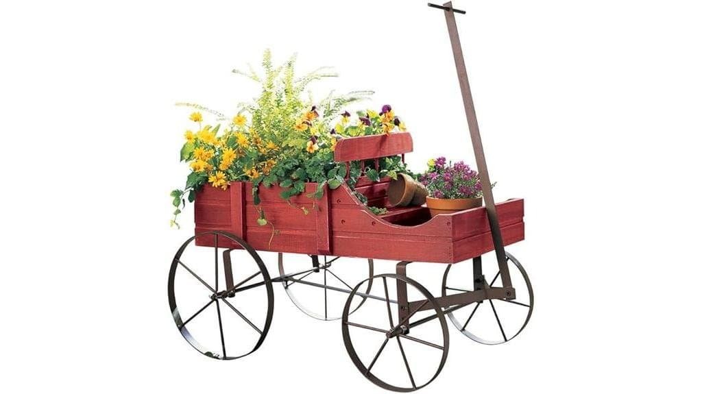 amish wagon decorative planter