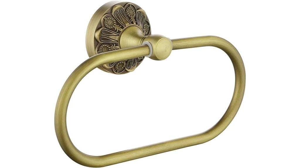 antique gold wall towel ring