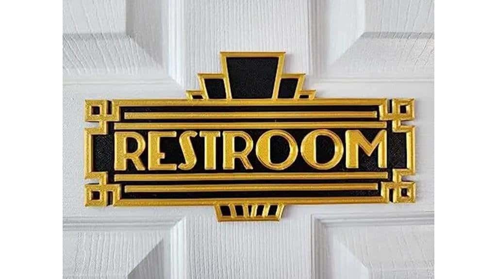 art deco bathroom sign