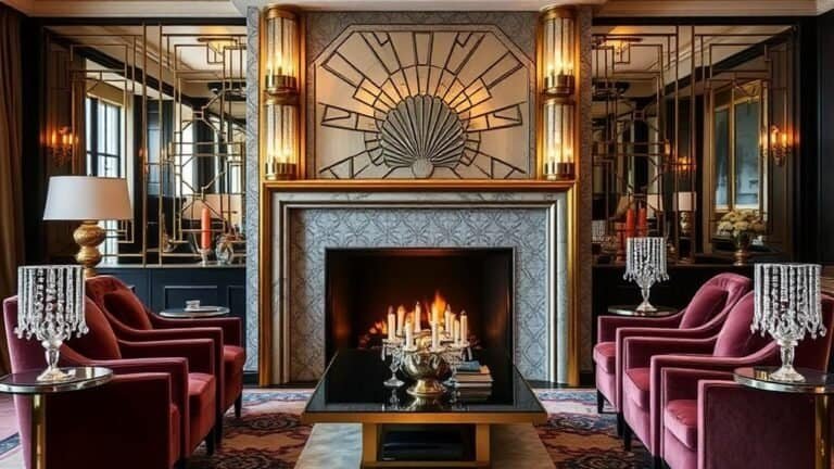 art deco fireplace decor ideas