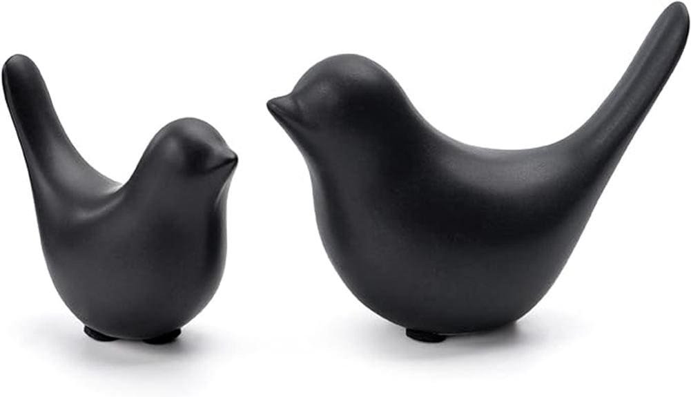 black small animal statues