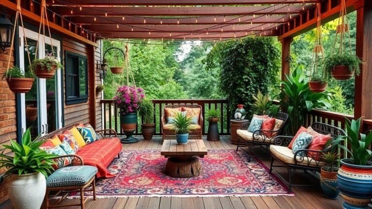 bohemian outdoor deck decor