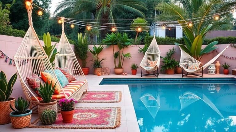 bohemian pool decor ideas