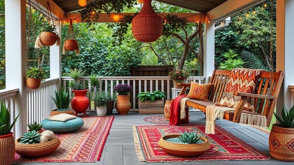 bohemian porch decor ideas