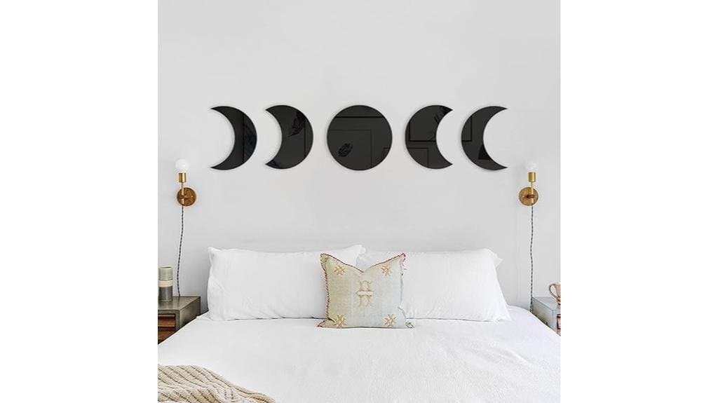 boho moon phases wall decor