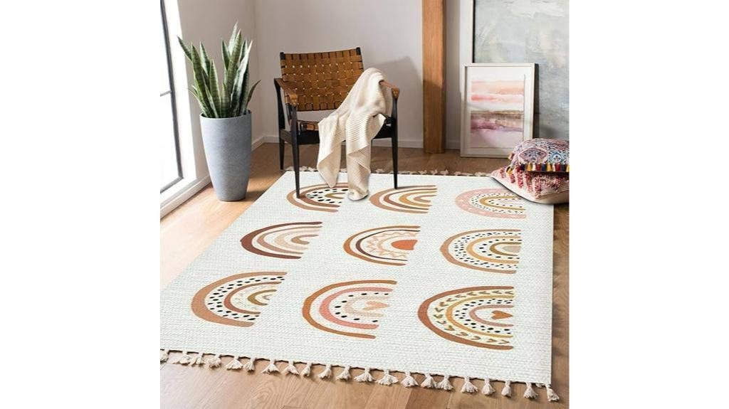 boho rainbow area rug