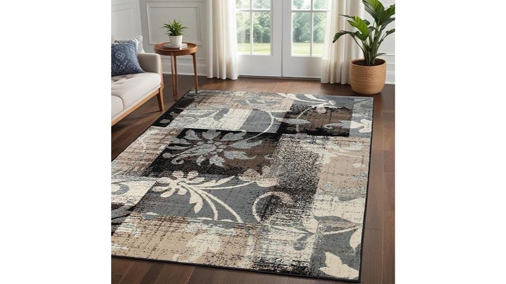 brown turquoise area rug