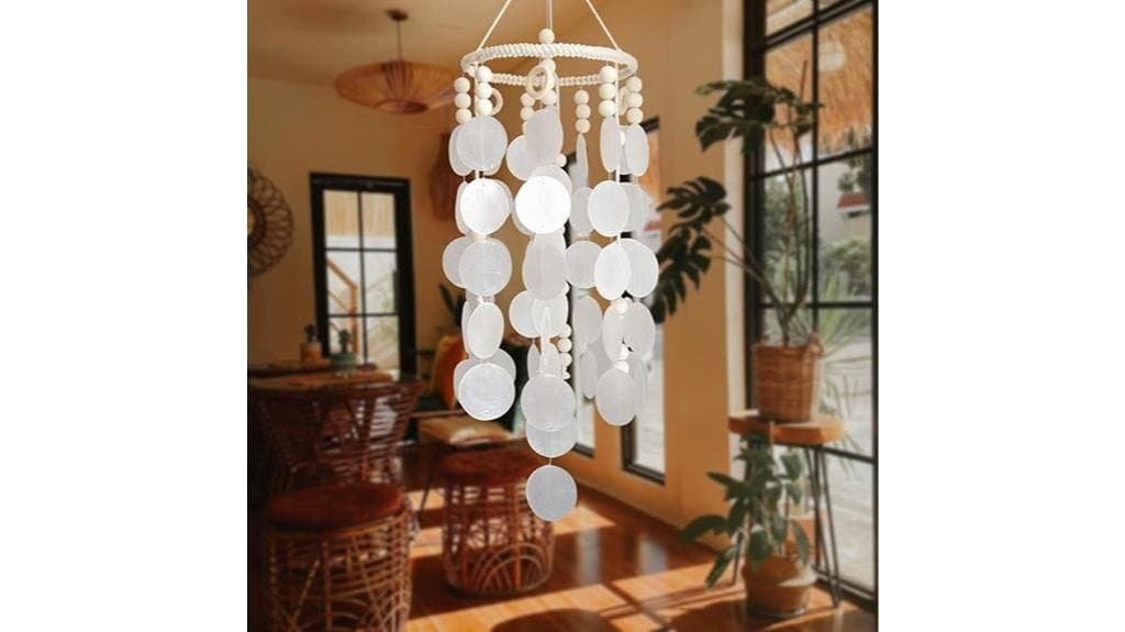 capiz shell outdoor wind chimes