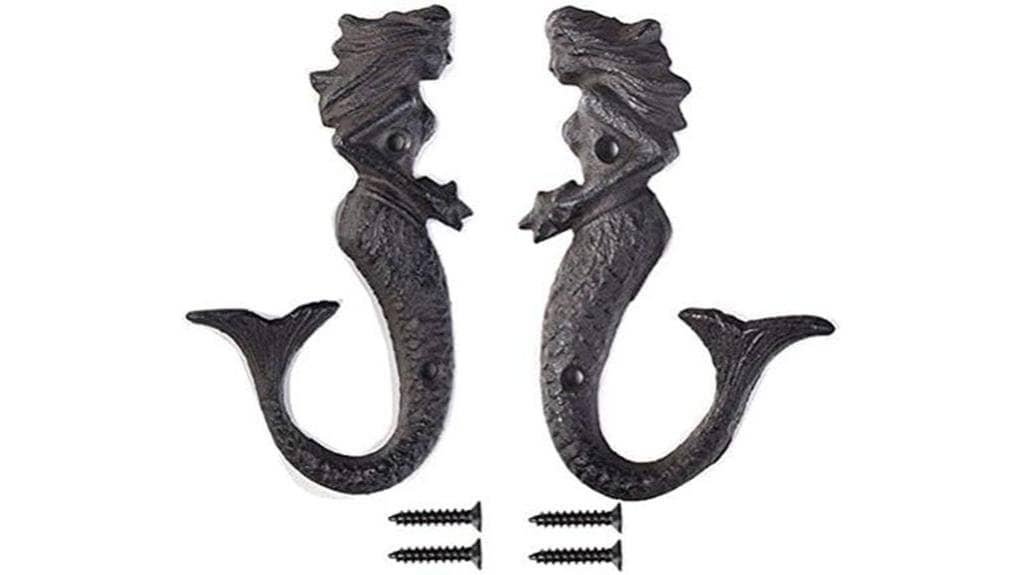 cast iron mermaid hooks