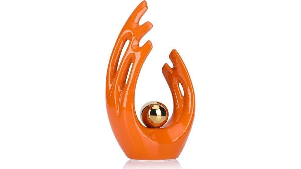 ceramic orange home accent