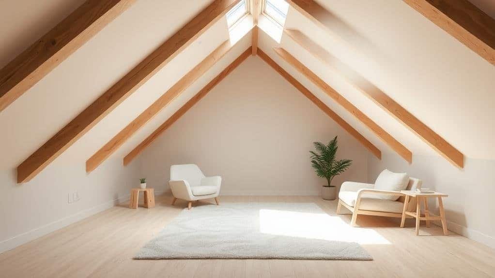 chic cozy minimalist attic decor