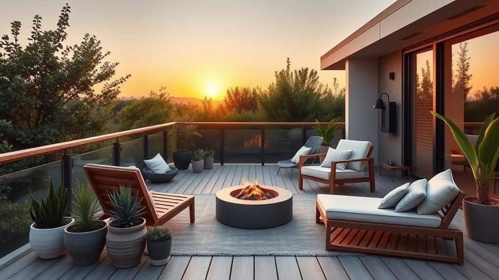 chic minimalist deck decor