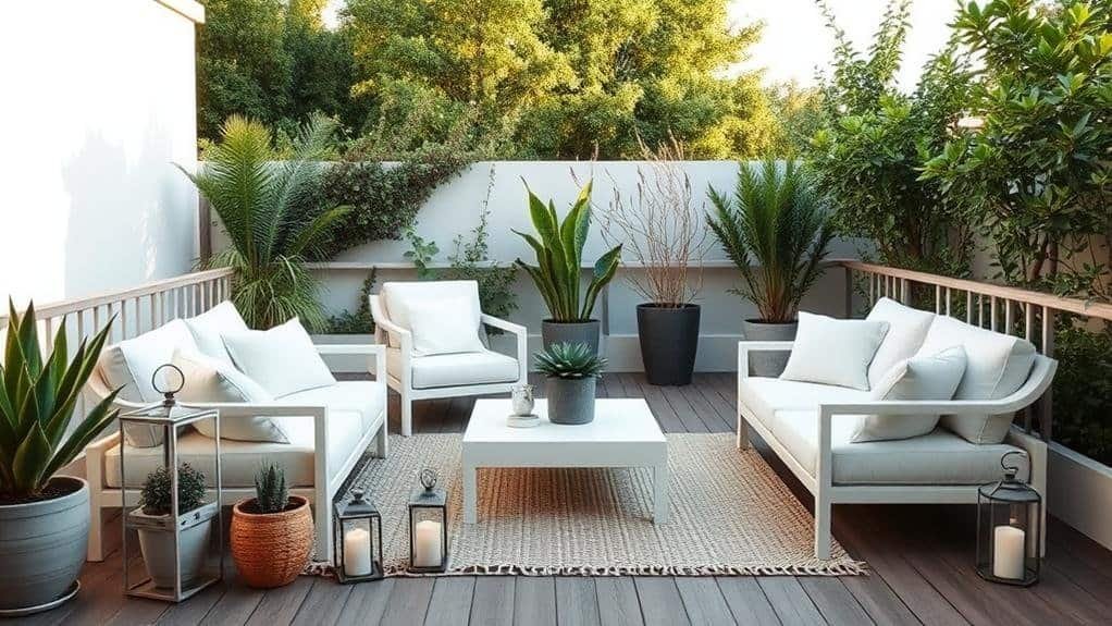 chic minimalist deck decor