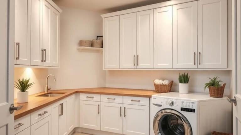 chic minimalist laundry decor