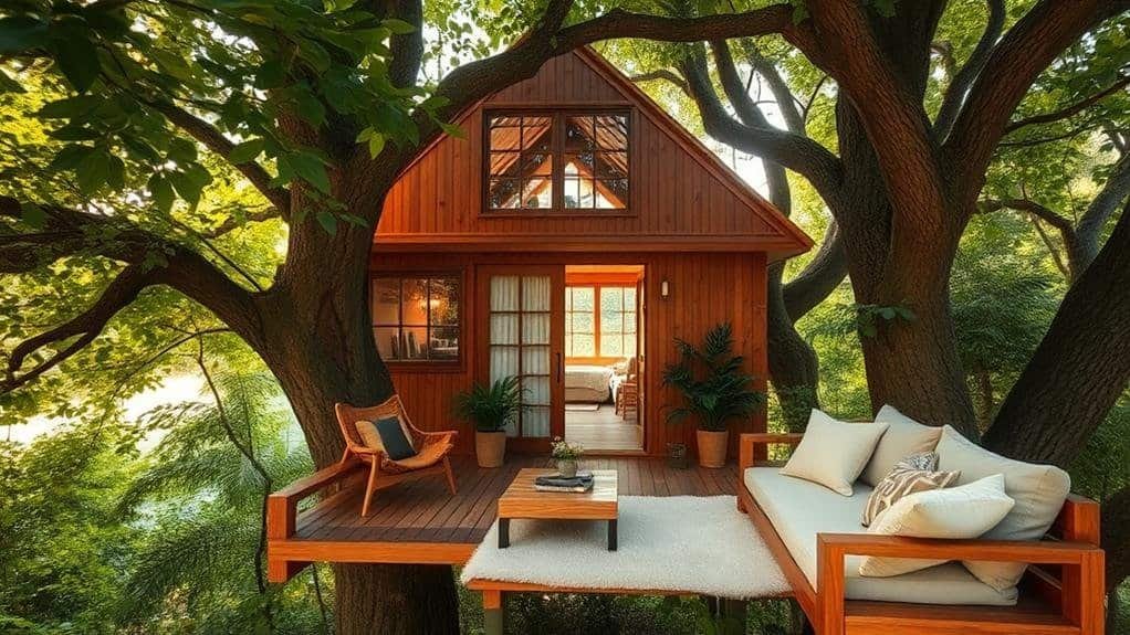 chic minimalist treehouse decor