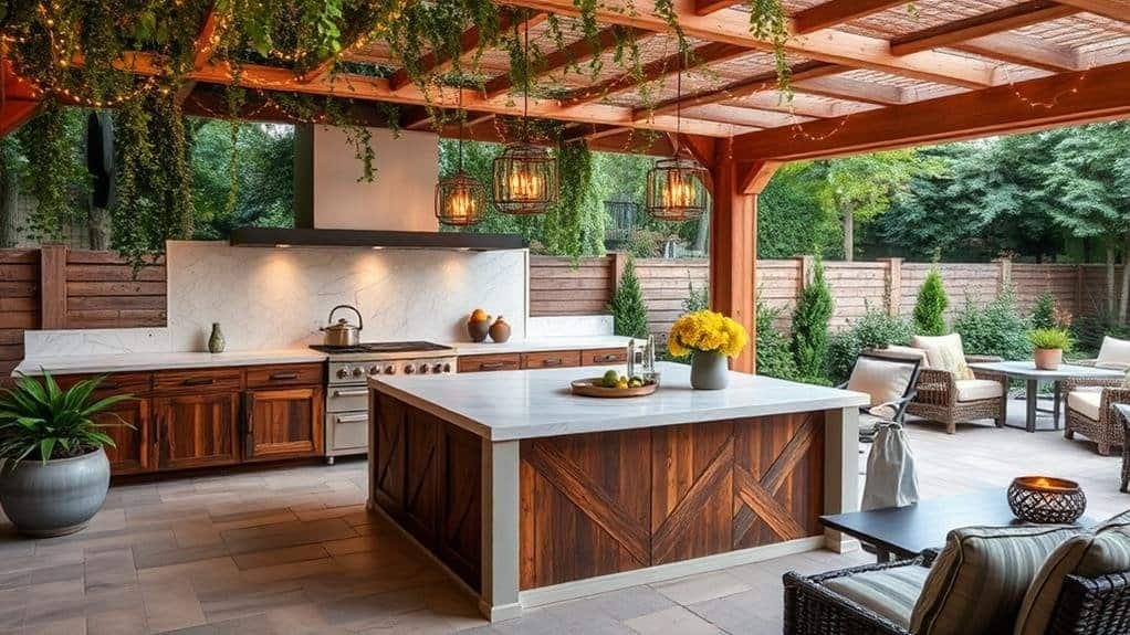 chic outdoor kitchen decor