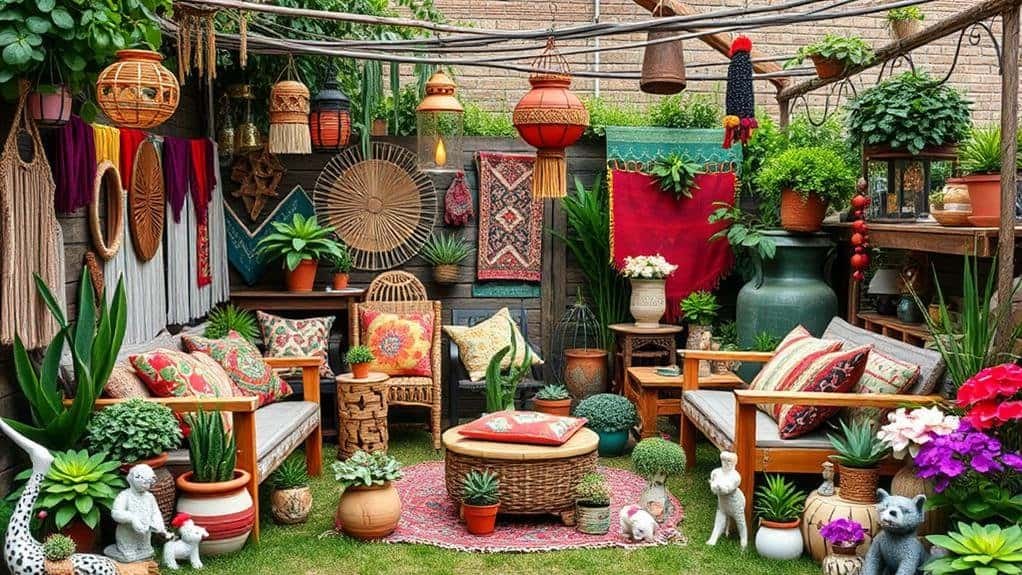 choosing bohemian garden decor