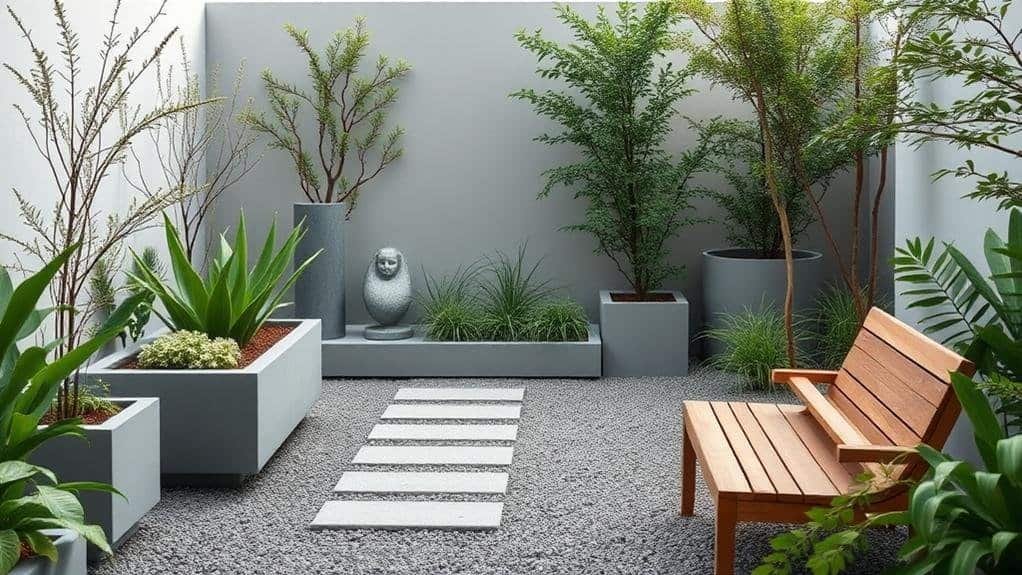 choosing minimalist garden decor