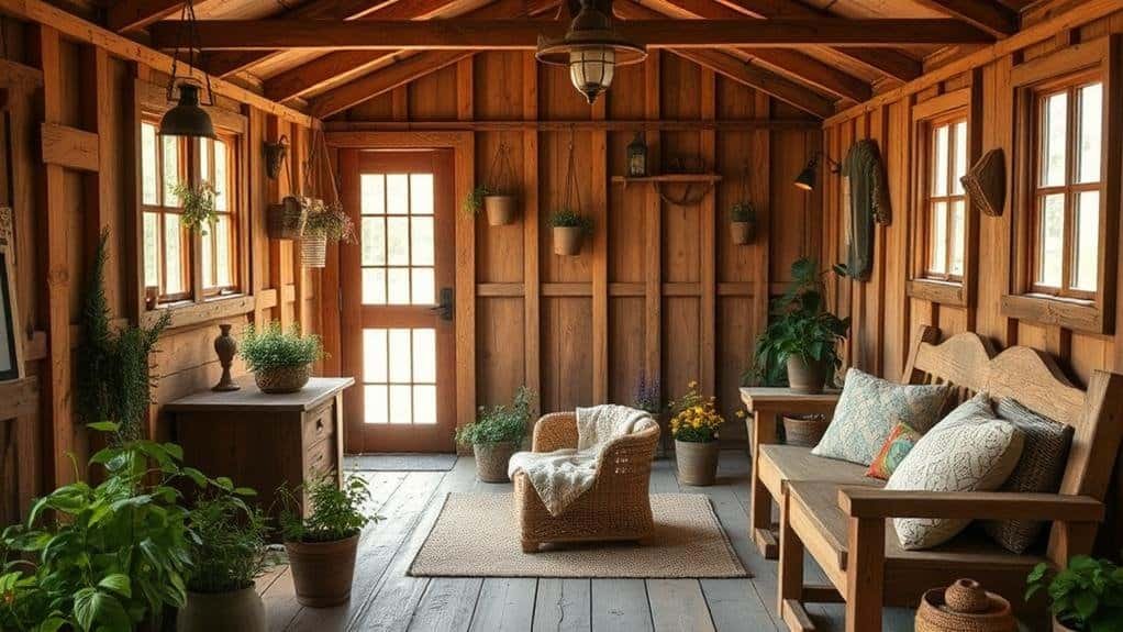 choosing rustic shed decor