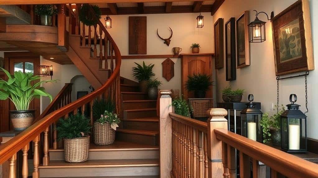 choosing rustic staircase decor