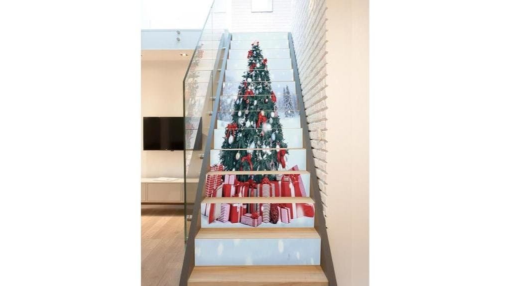 christmas stair riser decals