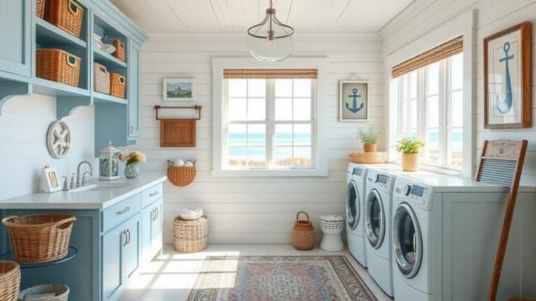 coastal laundry room decor