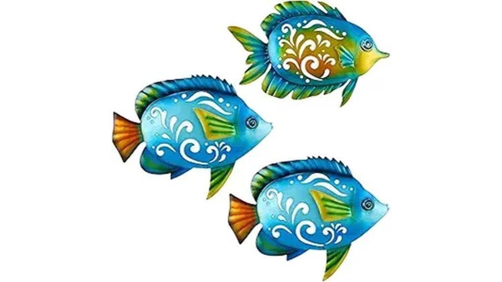 coastal metal fish decor