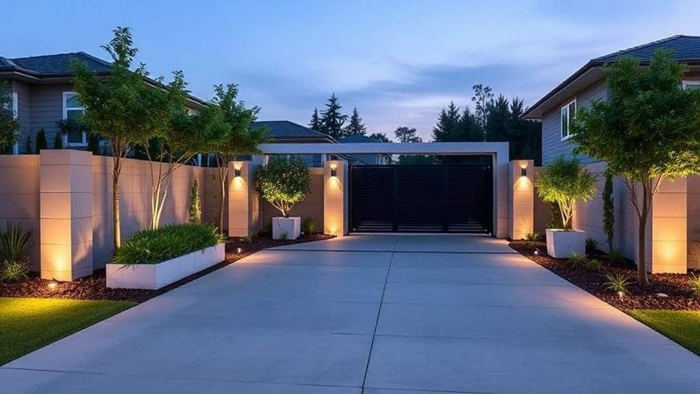 contemporary driveway decor ideas