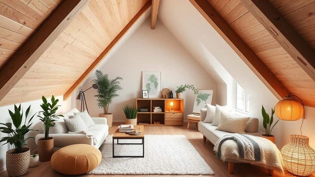 cozy chic scandinavian attic decor