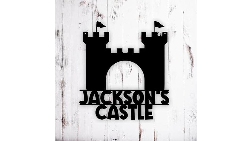 custom castle metal sign