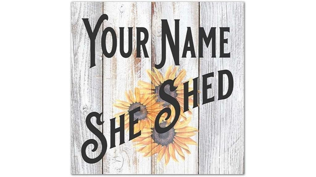 custom she shed sign