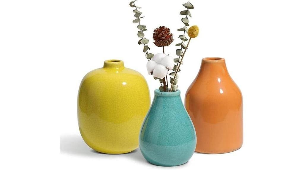 decorative ceramic vase set