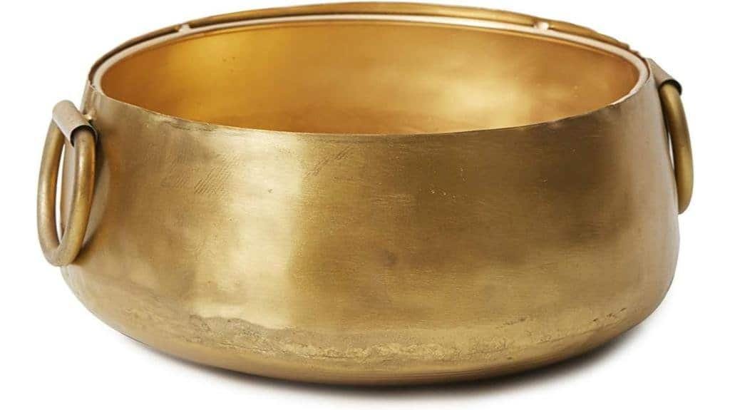 decorative gold iron bowl