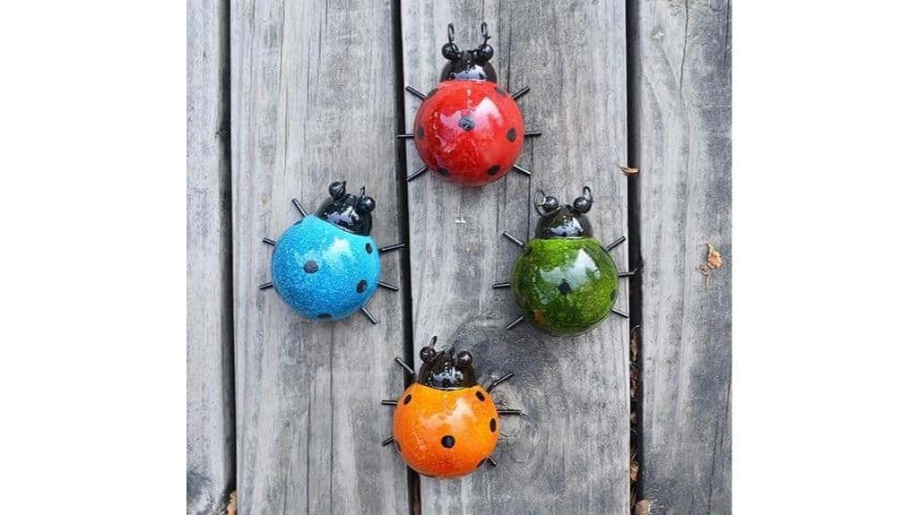 decorative ladybug garden art