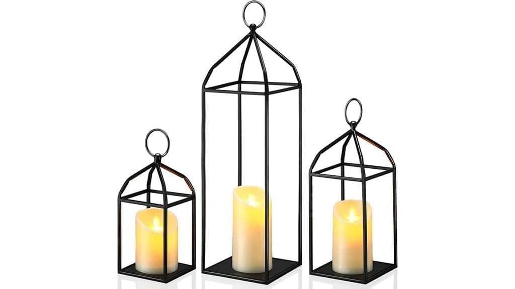 decorative outdoor lantern sets