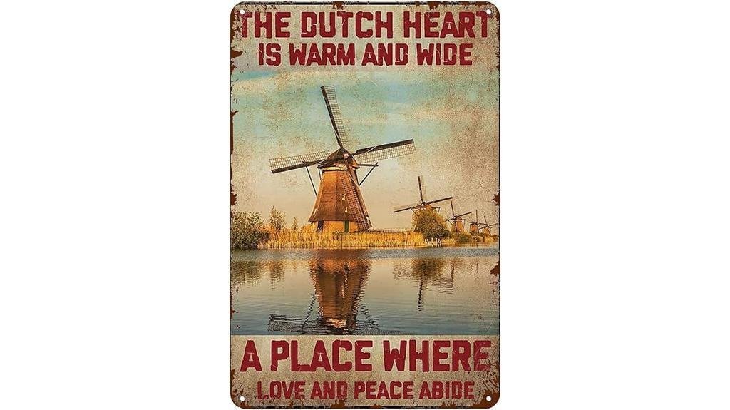 dutch warmth wall sign