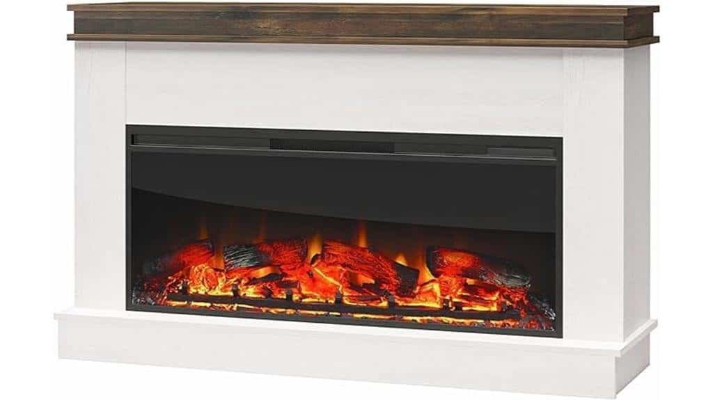 electric fireplace with mantel