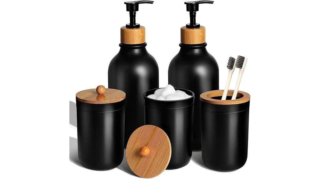 elegant black bath set