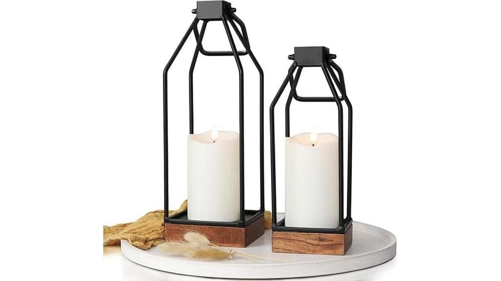 elegant farmhouse lantern set