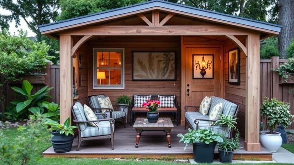 elevate outdoor shed decor