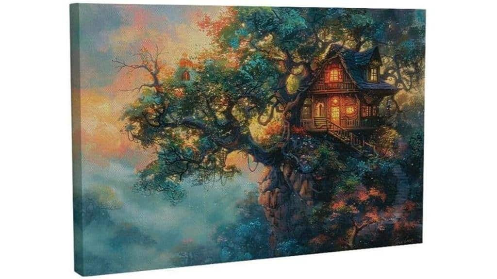 enchanted treehouse canvas art