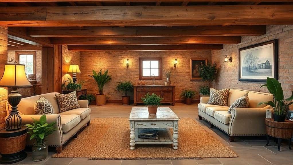 farmhouse basement decor considerations