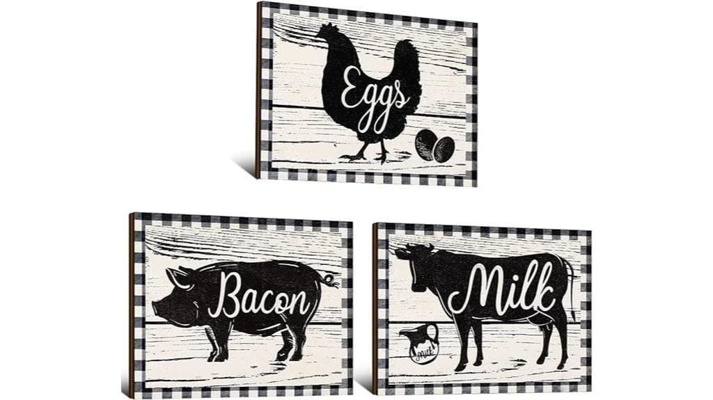 farmhouse kitchen sign set