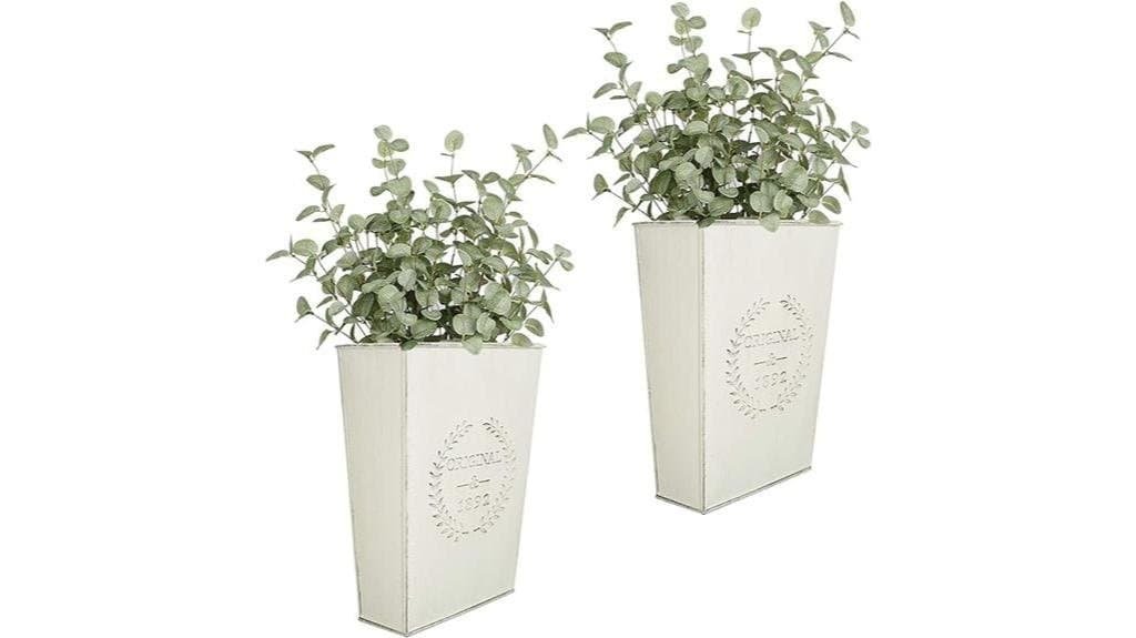 farmhouse metal wall planters