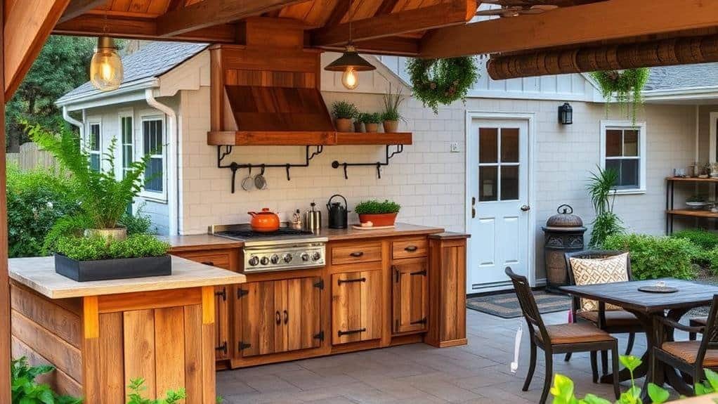 farmhouse outdoor kitchen decor