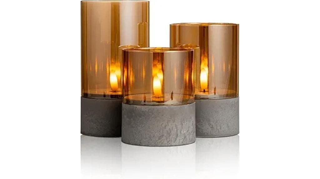 flameless gold led candles