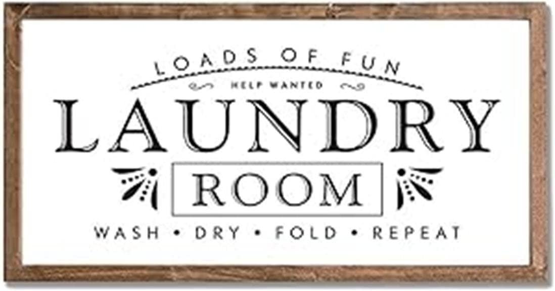 fun wooden laundry sign